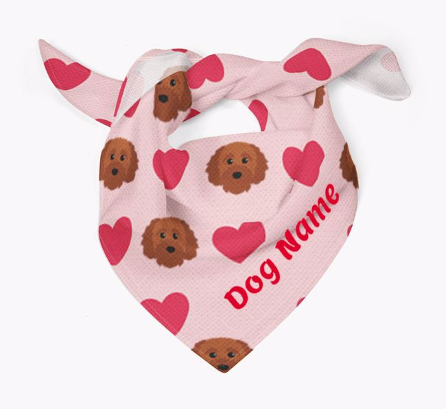 'Heart Pattern' - Personalized {breedFullName} Bandana